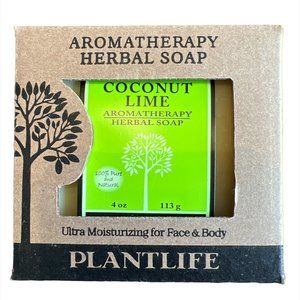 NEW Plantlife 4 oz Aromatherapy Herbal Bar Soap Coconut Lime